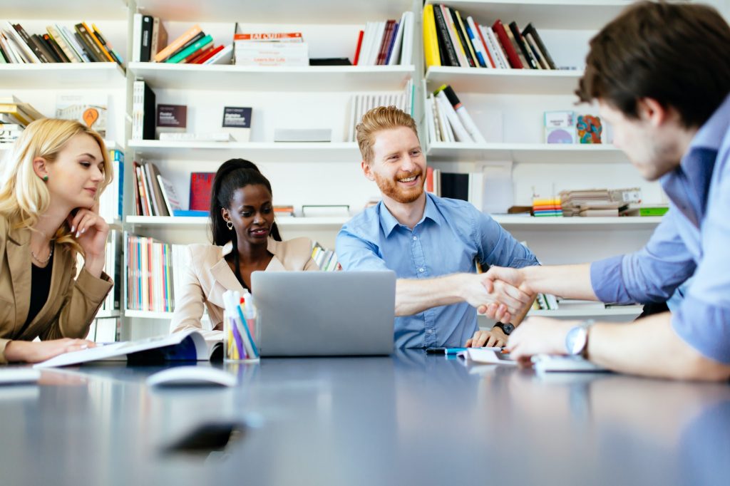 Successful partnership in business